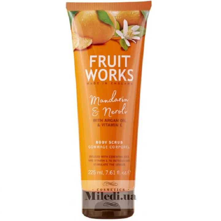 Скраб для тіла Мандарин і неролі Grace Cole Fruit Works Mandarin & Neroli Body Scrub 225 мл