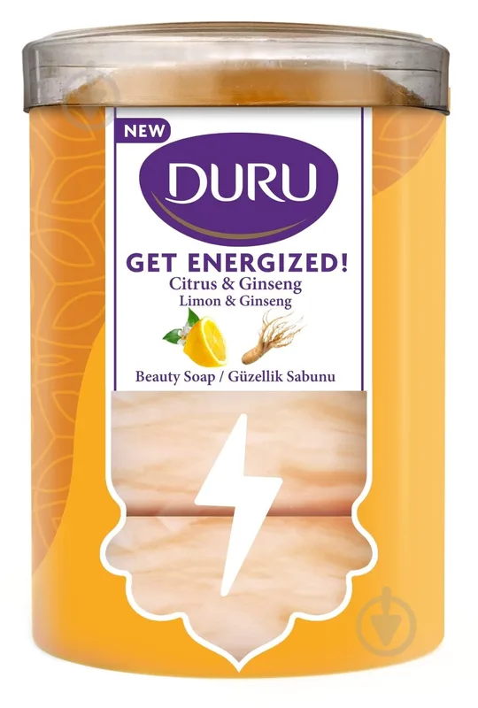 Мило Duru Get Energized з екстрактом кореня женьшеня та ароматом лимона 90 г 4 шт./уп.