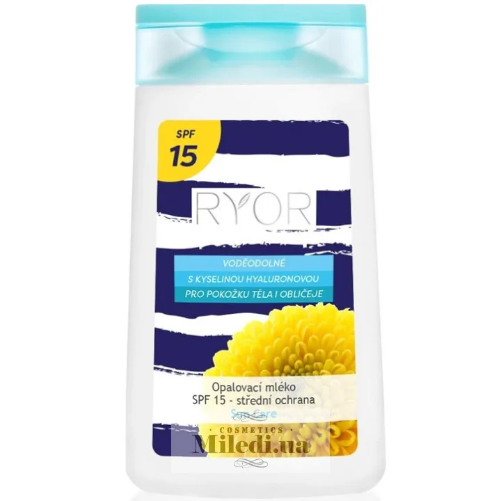 Сонцезахисне молочко для обличчя і тіла Ryor Sun Lotion SPF Medium Protection 200 мл