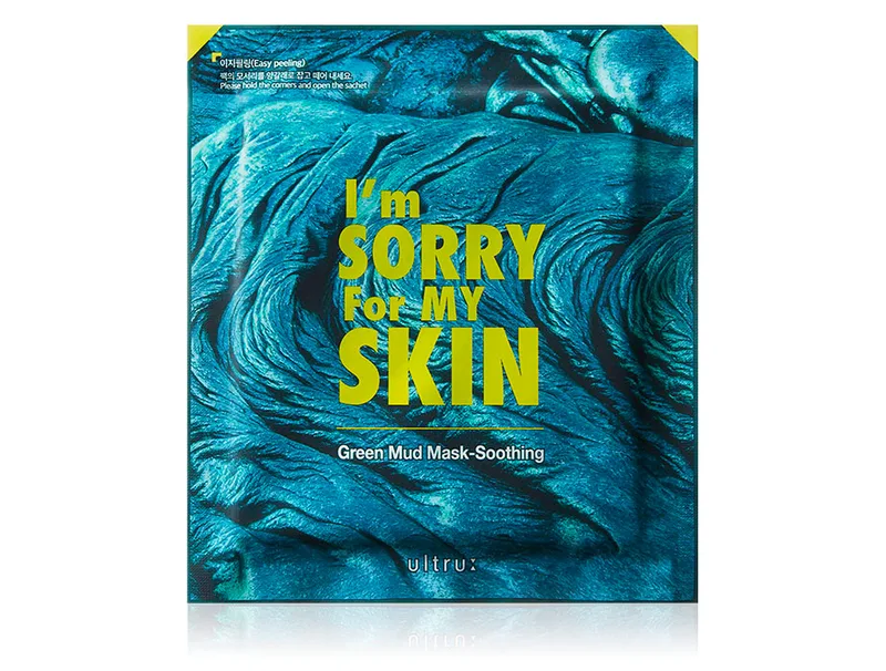Ultru I'm Sorry For My Skin Green Mud Mask Soothing - Заспокійлива маска на основі зеленої глини