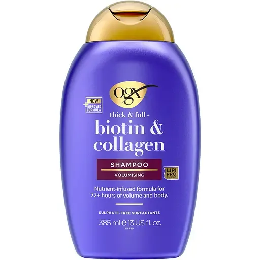 Шампунь OGX Biotin & Collagen для позбавленого об'єму та тонкого волосся, з колагеном 385 мл
