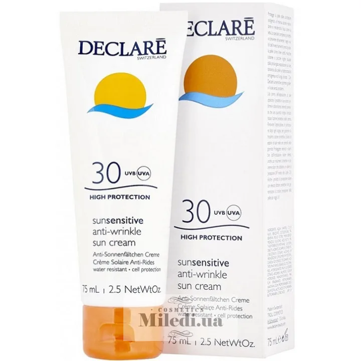 Сонцезахисний крем проти зморшок Declare Sensitive Anti-Wrinkle Sun Cream SPF30 75 мл