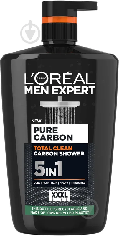 Гель для душу L'Oreal Paris Men Expert Total Clean 5 в 1 1000 мл