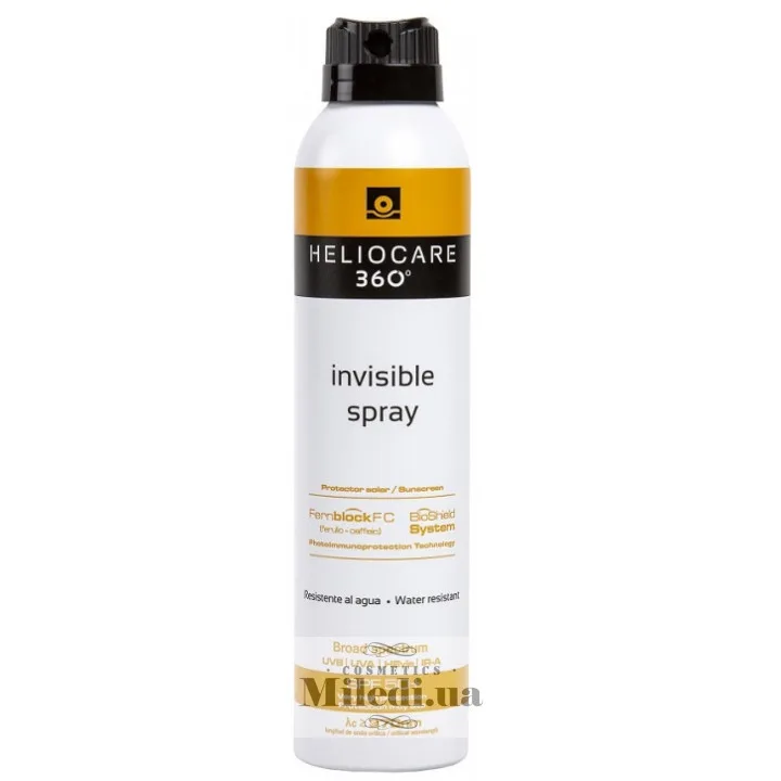 Сонцезахисний прозорий спрей невидимка для тіла Cantabria Labs Heliocare 360º Invisible Spray SPF50+ 200 мл
