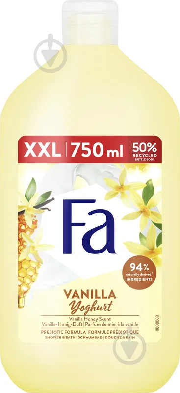 Гель для душа Fa Yoghurt Ванільний мед 750 мл
