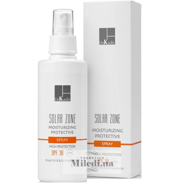 Сонцезахисний зволожуючий спрей Dr. Kadir Solar Zone Moisturizing Protective Spray SPF, 125 мл