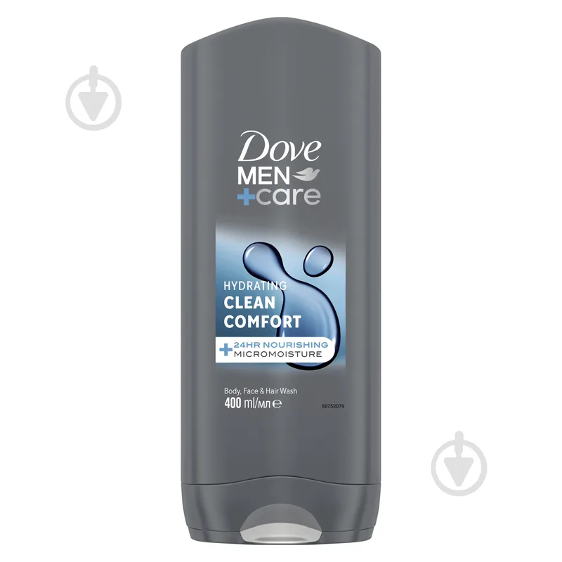 Гель для душу Dove Men+Care Чистота та комфорт 400 мл (8717644683149/8720181313448)