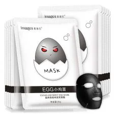 Маска-серветка для обличчя яєчна очищуюча IMAGES Clear and Shiny Egg Mask (25г)