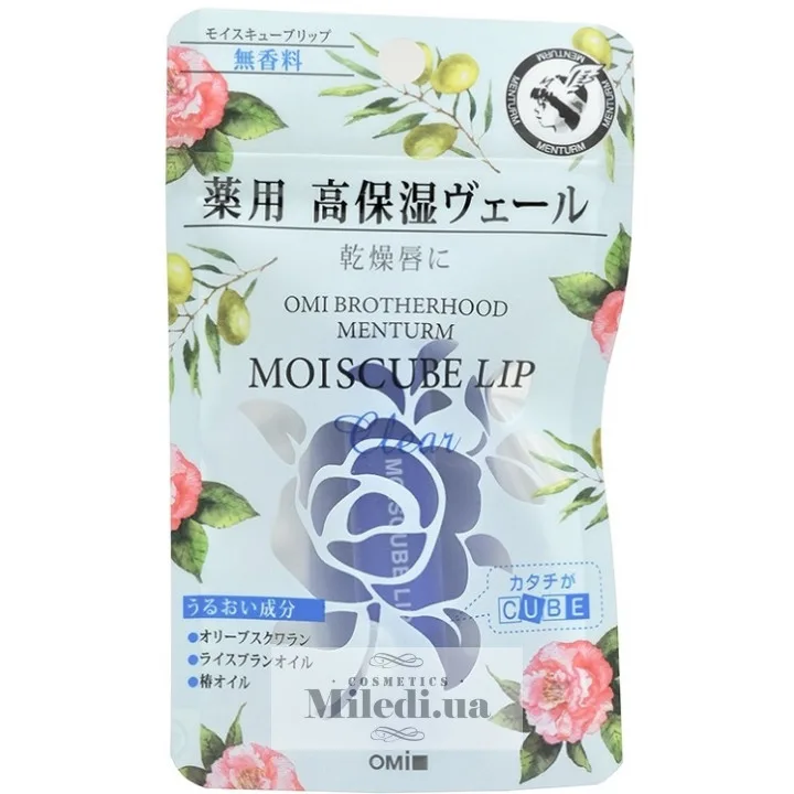 Супер зволожуючий бальзам-стік для губ Omi Brotherhood Menturm Moiscube Lip Clear 4 г