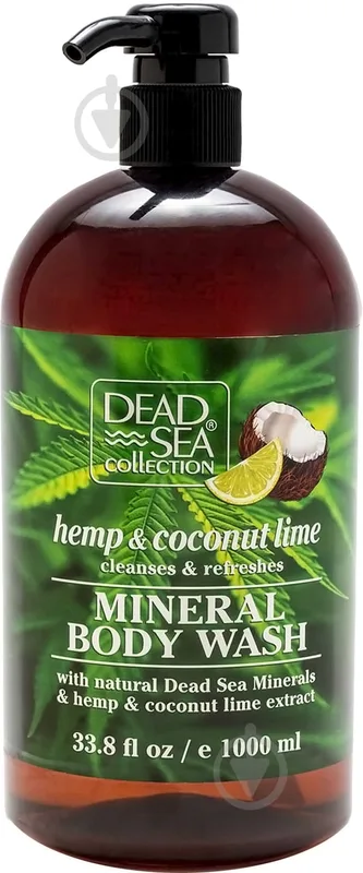 Гель для душу Dead Sea Collection з мінералами Мертвого моря та екстрактами коноплі, кокоса та лайму 1000 мл