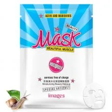 Маска-серветка для обличчя зволожуюча з муцином равлика IMAGES Beautiful Muscle Mask (25г)
