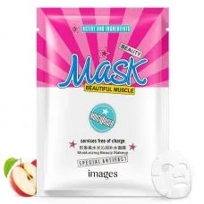 Маска-серветка для обличчя зволожуюча з яблуком IMAGES Beautiful Muscle Mask (25г)