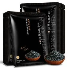 Маска-серветка для обличчя чорна BIOAQUA Black Medlar Mask (25г)