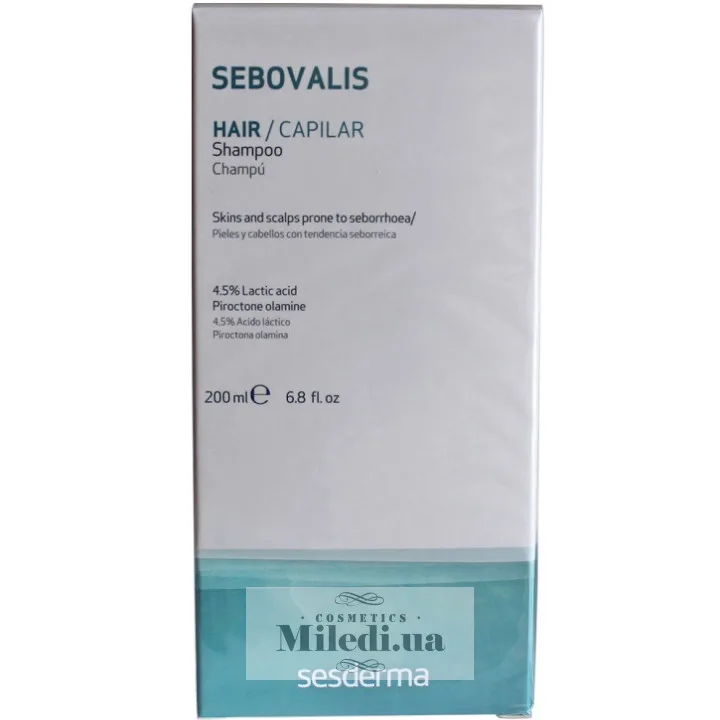 Терапевтический шампунь против себореи и перхоти Sesderma Laboratories Sebovalis Hair Shampoo 200 мл