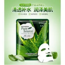 Маска-серветка для обличчя з алое вера зволожуюча IMAGES Pure Source Aloe Rubber (40г)