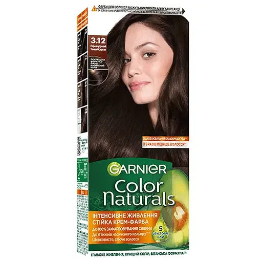 Фарба для волосся Garnier Color Naturals відтінок 3.12 перламутровий темний каштан 110 мл (C6409500)