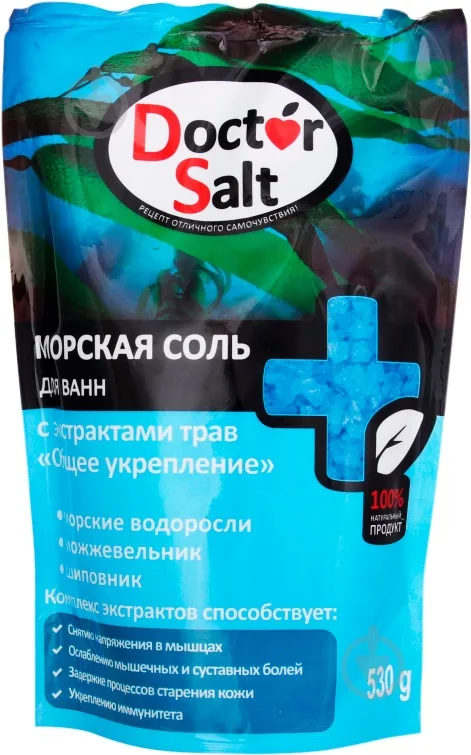Сіль для ванн Dr Salt з екстрактами трав Загальне зміцнення 530 г