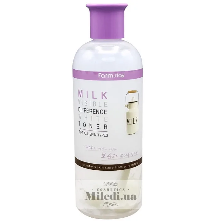 Тонер зміцнюючий з молочними протеїнами FarmStay Milk Visible Difference Moisture Toner 350 мл