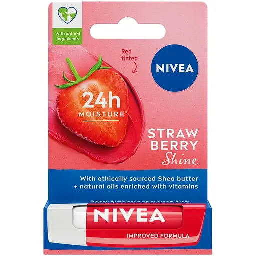 Бальзам для губ NIVEA Полуничне сяйво 4.8 г (85083)