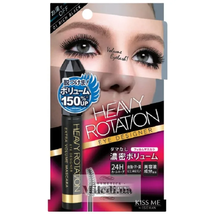 Туш для вій Мегаоб'єм для щільності Isehan Heavy Rotation Eye Designer Extra Volume Mascara 7 г