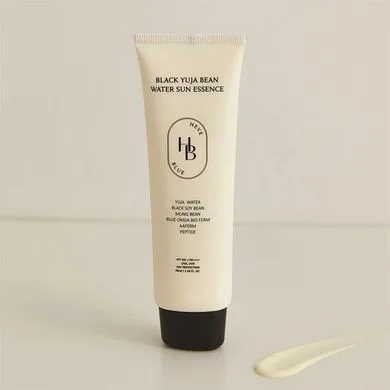 HEVEBLUE Black Yuja Bean Water Sun Essence – сонцезахисна есенція з SPF 50+ PA++++