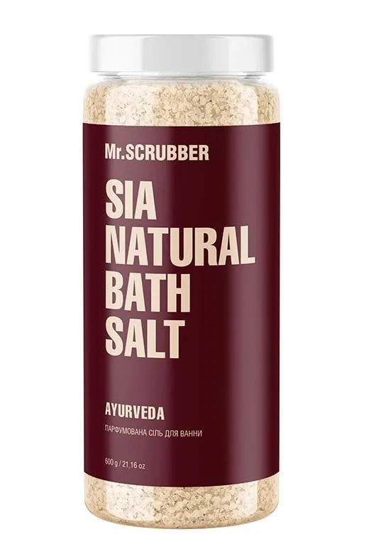 Парфумована сіль для ванни Sia Natural Bath Salt Ayurveda Mr SCRUBBER, 600 г