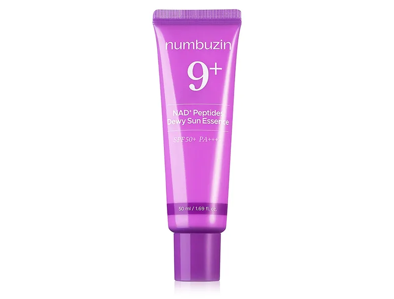 Антивікова сонцезахисна есенція з пептидами Numbuzin No.9 NAD+ Peptides Dewy Sun Essence SPF 50+ PA++++, 50мл