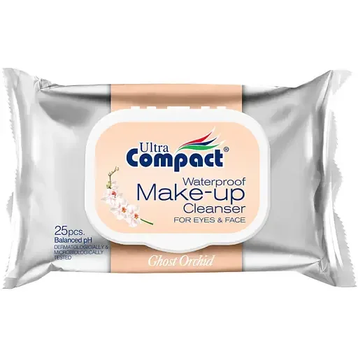 Вологі серветки для зняття макіяжу Ultra Compact MakeUp з клапаном 25 шт.