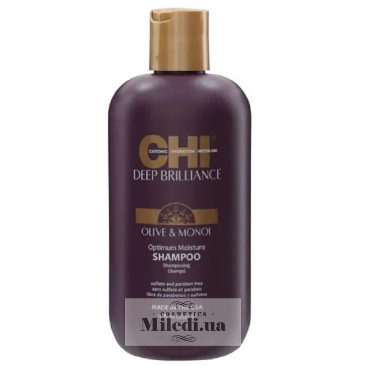 Зволожуючий шампунь з маслом оливи і моної Chi Deep Brilliance Optimum Moisture Shampoo 355 мл