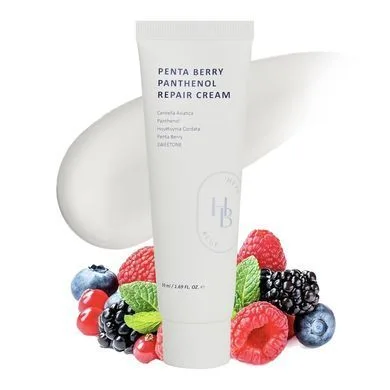 HEVEBLUE Penta Berry Panthenol Repair Cream – відновлювальний крем з ягодами, центеллою і пантенолом 50 мл