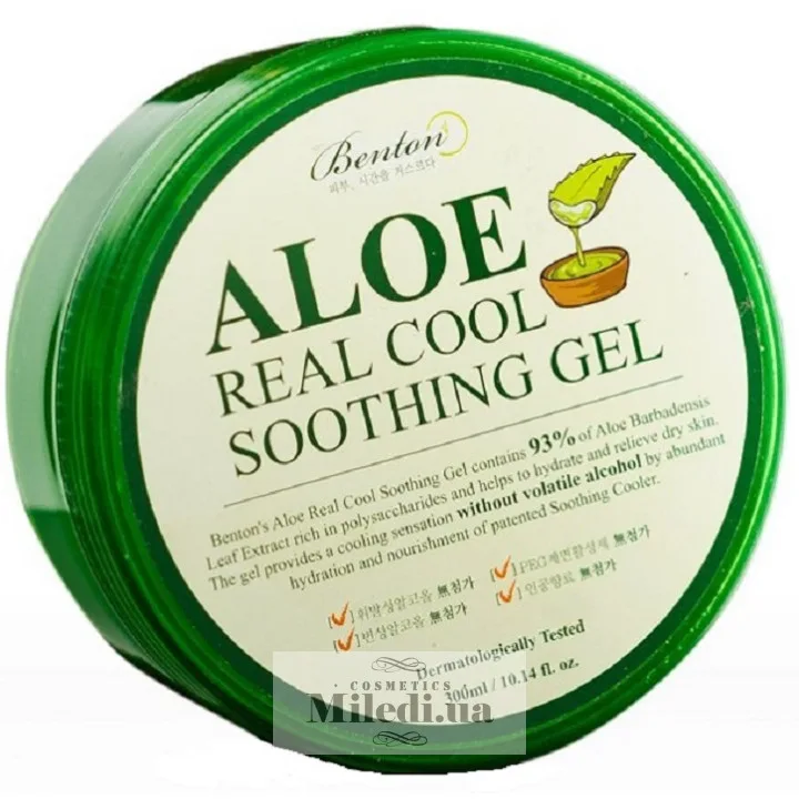Універсальний заспокійливий гель для обличчя і тіла з Алое 93% Benton Aloe Real Cool Soothing Gel 300 мл