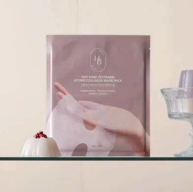 HEVEBLUE Pot Pore Peptamin Hydro Collagen Mask Pack – колагенова маска з пептидами і червоними бобами 1 шт.