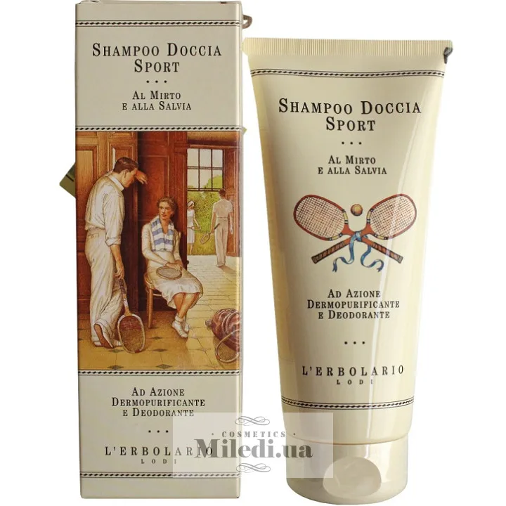 Шампунь-гель для душу Спорт L`Erbolario Shampoo Doccia Sport 200 мл