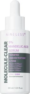 NINELESS Molecule-Clear 5% Mandelic Acid Serum – балансуюча сироватка-пілінг з мигдалевою кислотою 5% 30 мл
