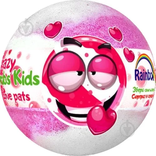 Бомбочка для ванни RAINBOW Crazy Bombs Kids Улюблені тваринки з сюрпризом 100 г