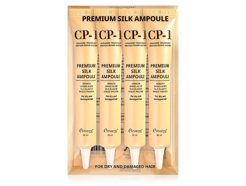 Незмивна сироватка для волосся з протеїнами шовку Esthetic House CP-1 Premium Silk Ampoule Set, 4шт по 20мл