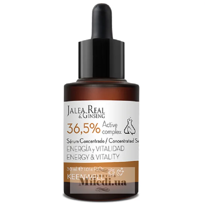 Енергетична сироватка концентрат Keenwell Royal Jelly & Ginseng Energy Vitality Concentrated Serum 36.5% Active Complex 30 мл
