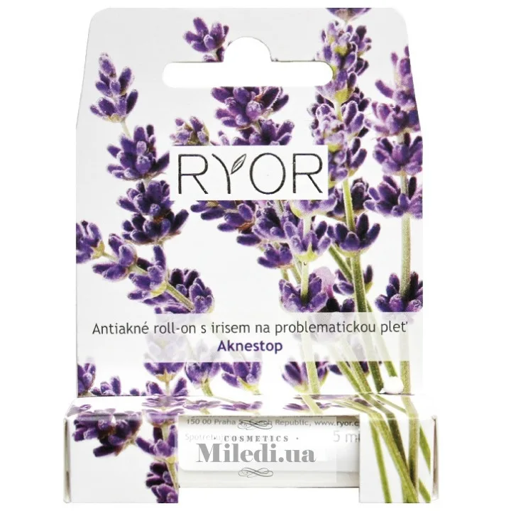 Анти-акне ролик з ірисом для проблемної шкіри Ryor Aknestop Anti-acne Roll-on with Iris for Problematic Skin 4 г
