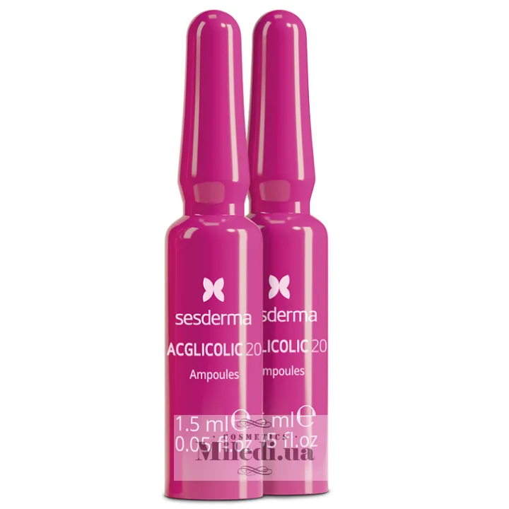 Антивікові ампули з 15% гліколевою кислотою Sesderma Laboratories Acglicolic 20 Anti-Aging Ampoules, 10х1,5 мл