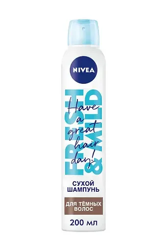 Сухий шампунь Nivea 3 в 1, для темного волосся, 200 мл