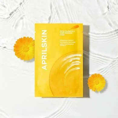 April Skin Real Calendula Deep Essence Mask – глибоко зволожуюча маска з календулою 1 шт.