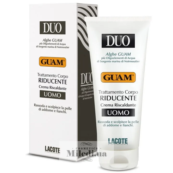 Крем Стрункий сілует з розігріваючим ефектом для чоловіків Guam Duo Trattamento Corpo Riducente Crema 200 мл