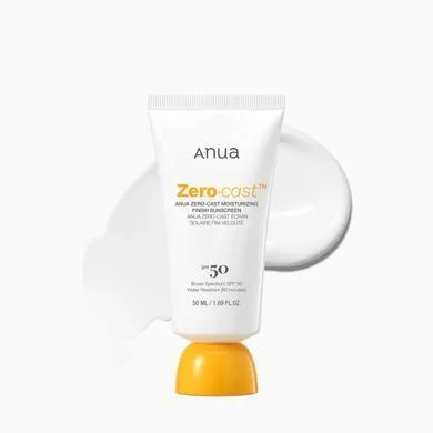Anua Zero-Cast Moisturizing Finish Sunscreen – водостійкий сонцезахисний крем на сучасних фільтрах SPF50+ PA++++