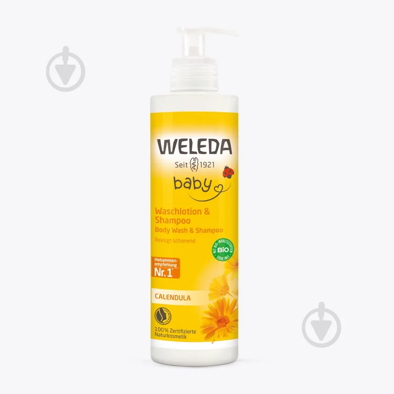 Шампунь-гель Weleda Baby Calendula для волос и тела 400 мл