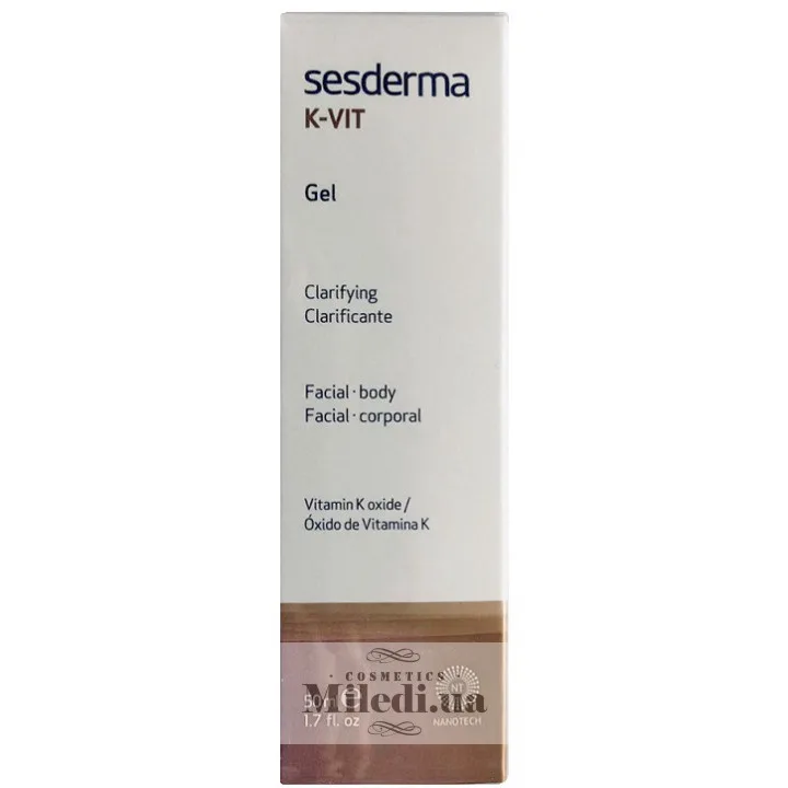 Освітлюючий гель для шкіри з проблемними судинами Sesderma Laboratories K-Vit Gel Clarifying 50 мл