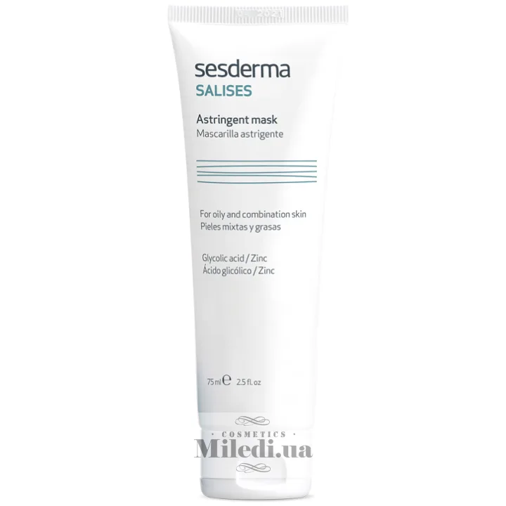 Очищаюча маска для жирної та комбінованої шкіри Sesderma Laboratories Salises Astringent Mask 75 мл
