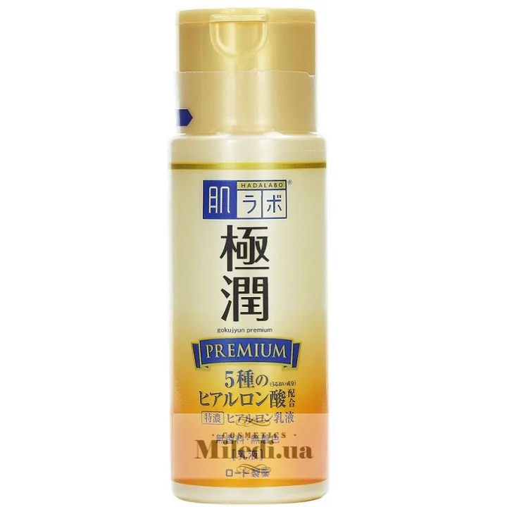 Преміум гіалуронове молочко для обличчя Hada Labo Gokujyun Premium Hyaluronic Acid Milk 140 мл