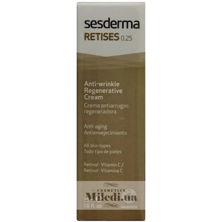Регенеруючий нічний крем проти зморшок Sesderma Laboratories Retises 0.25% Antiwrinkle Regenerative Cream 30 мл