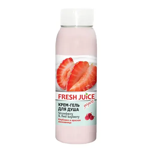 Крем-гель для душа Fresh Juice Strawberry & Red bayberry, 300 мл
