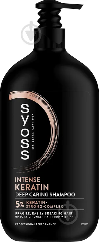 Шампунь для ламкого волосся з блакитним лотосом Syoss Keratin 750 мл